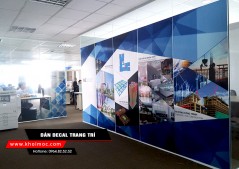 Dán decal trang trí Văn phòng công ty Kiến Đạt tại Tân Bình TP HCM