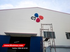 Thi công bảng quảng cáo logo chữ nổi nhà xưởng Minh Đạt tại khu công nghiệp Bình Dương