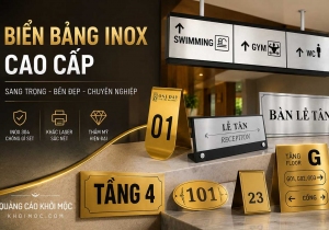 Biển Chỉ Dẫn Tòa Nhà, Văn Phòng Inox: Số Phòng, Số Tầng, Lễ Tân