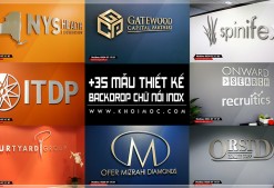 #35 Mẫu backdrop chữ nổi inox đẹp