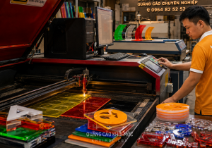 Gia công mica PMMA tại xưởng: cắt laser CNC và uốn nhiệt acrylic chính xác