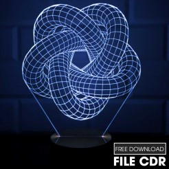 file cắt đèn ngủ 3D hoa van doc dao