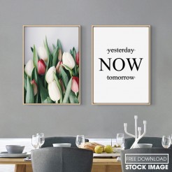 [Tải ảnh gốc] Hoa tulip tông chủ đạo màu xanh