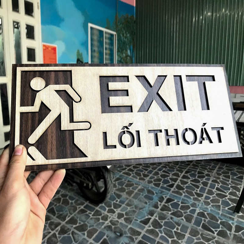 bảng chỉ dẫn lối thoát exit