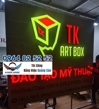 Thi công biển mica chữ nổi âm đèn TK ART BOX 2024 2025 (3)