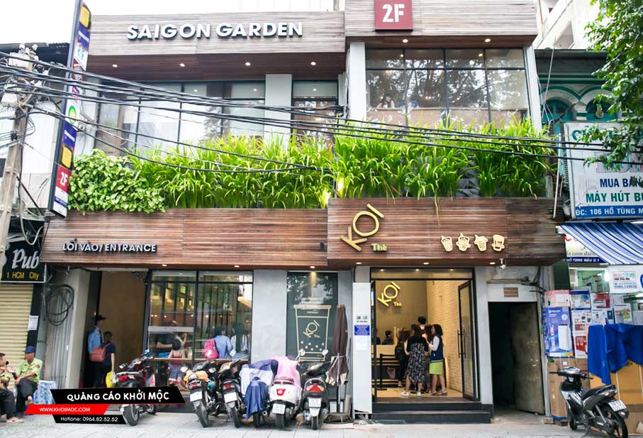 Mẫu bảng hiệu trà sữa đẹp của thương hiệu trà sữa KOI