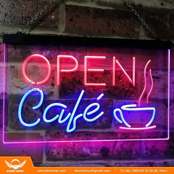 Lựa chọn biển neon biển hiệu cho quán cà phê 2