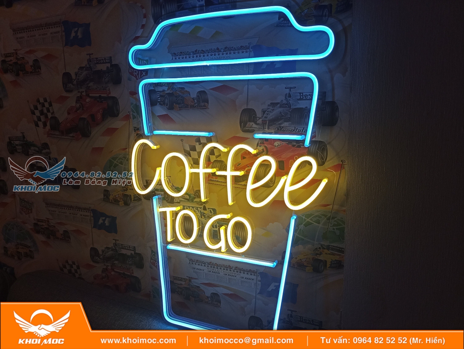 Lựa chọn biển neon biển hiệu cho quán cà phê 6a6á