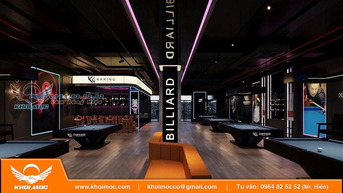 Xu Hướng Thiết Kế Bảng Hiệu Quán Bida Hiện Đại 2á6á