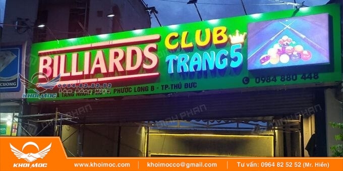 Xu Hướng Thiết Kế Bảng Hiệu Quán Bida Hiện Đại 5