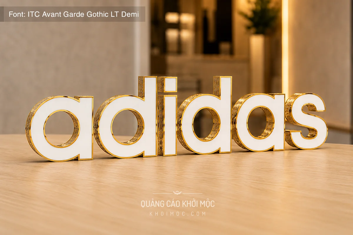 Font ITC Avant Garde Gothic LT Demi cho bảng hiệu chữ nổi